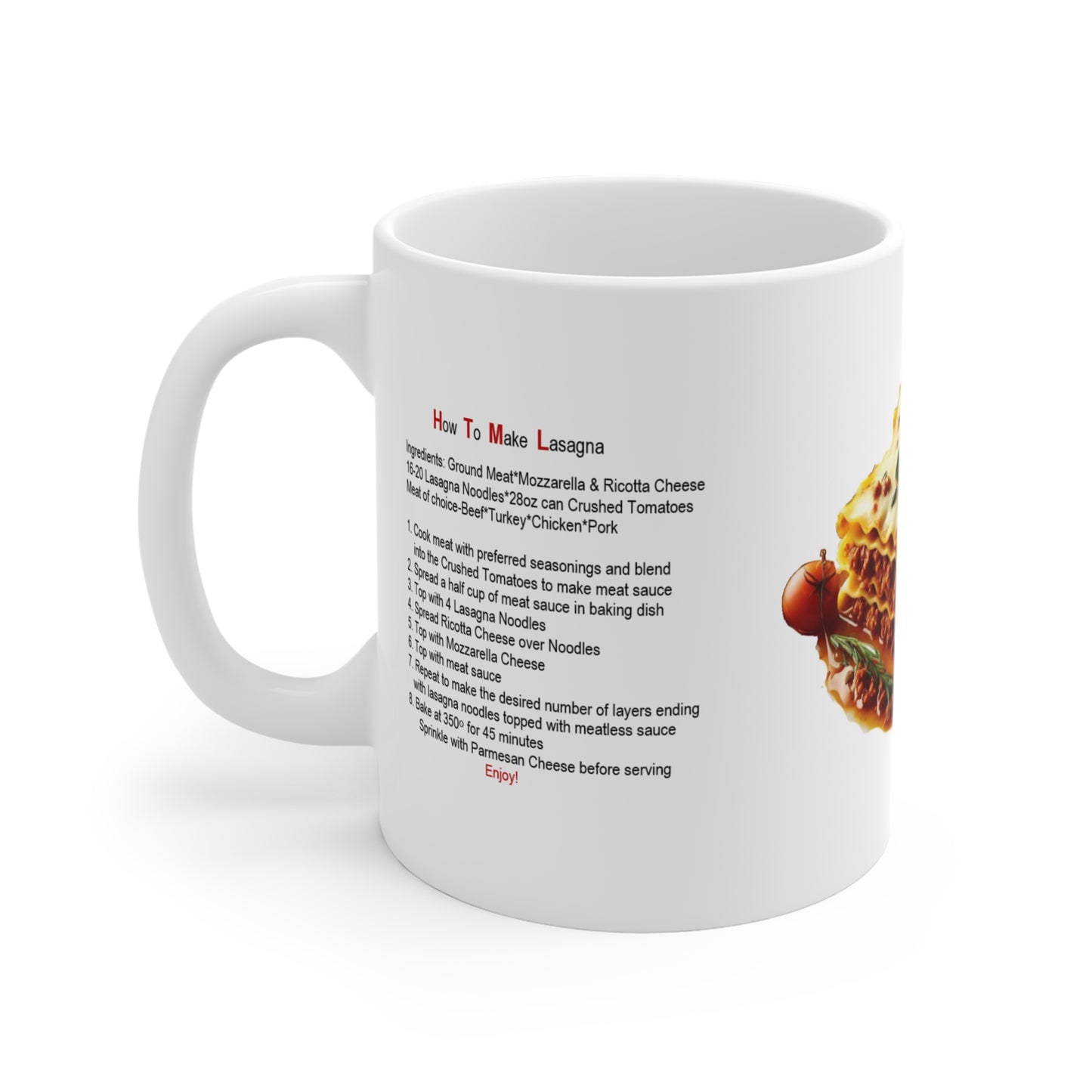 Lasagna Recipe Mug I