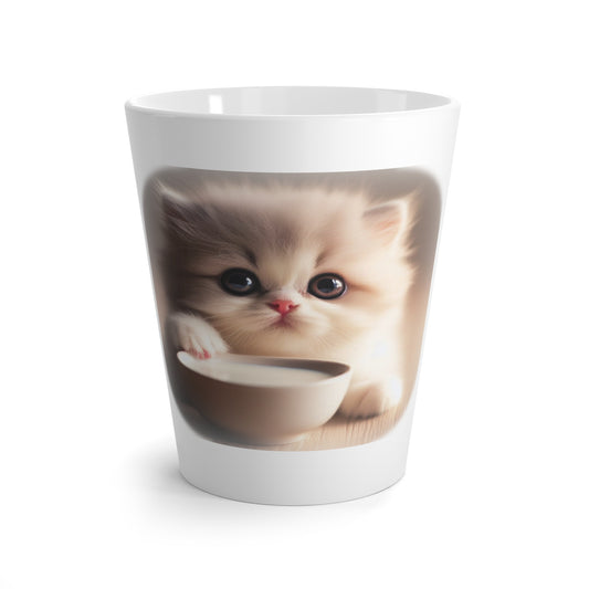 Cute Kitten Latte Mug with 'Got Milk?' Text