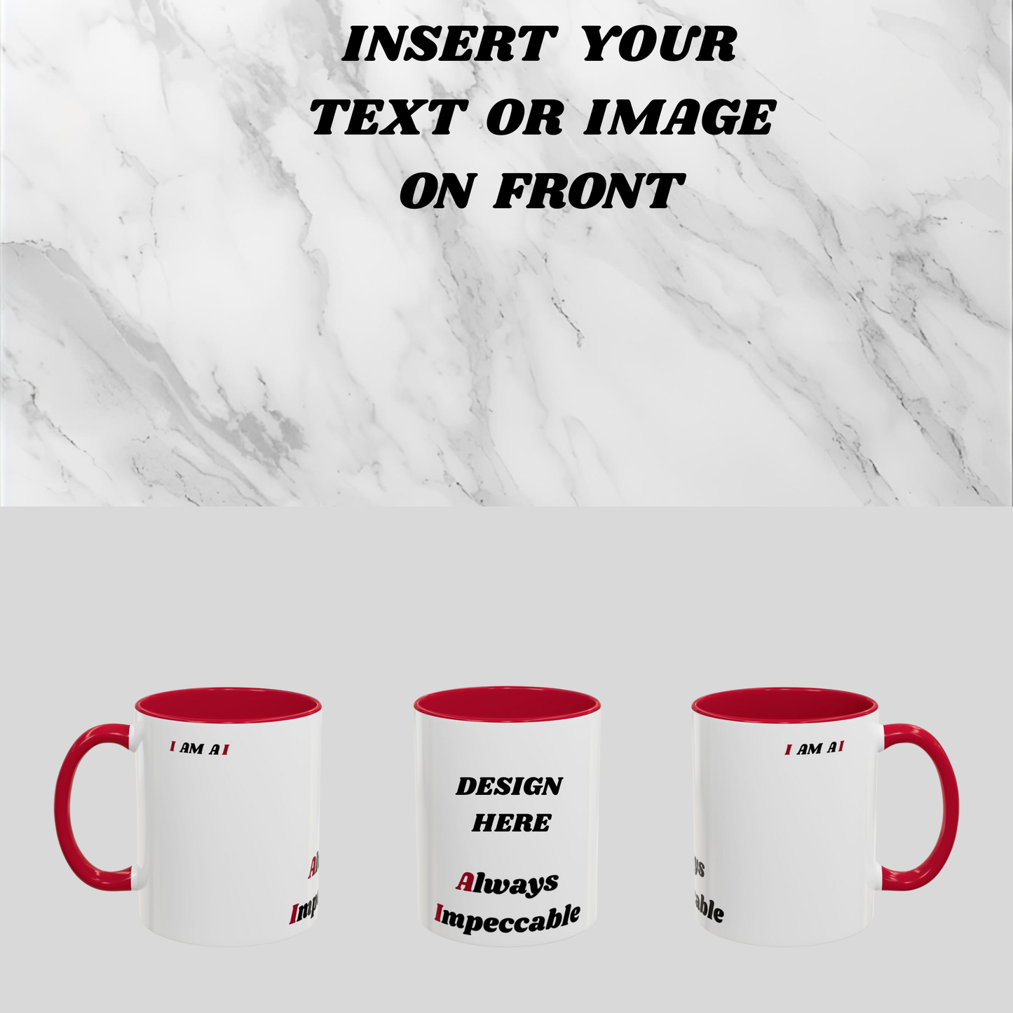 A I Red Mug