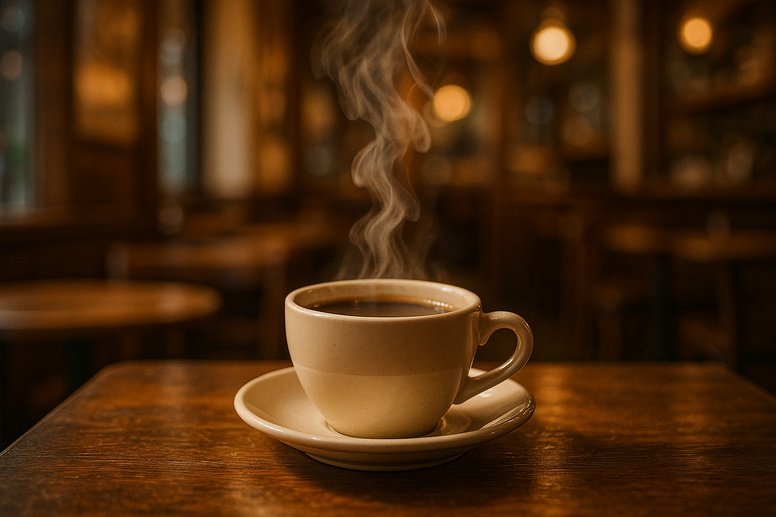 small coffee cup with steam